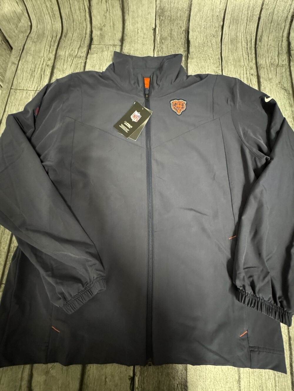 NWT Men's Nike Chicago Bears Sideline Full-Zip Jacket Medium Navy Loose Fit